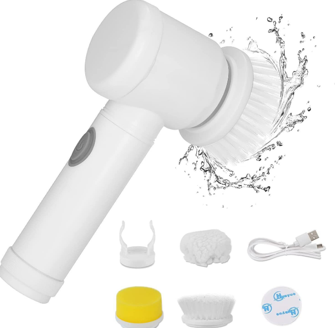 5-in-1 Electric Cleaning Brush Bathroom Wash Brush Kitchen Cleaning Tool USB Bathtub Brush - V.I.P Digital Presence