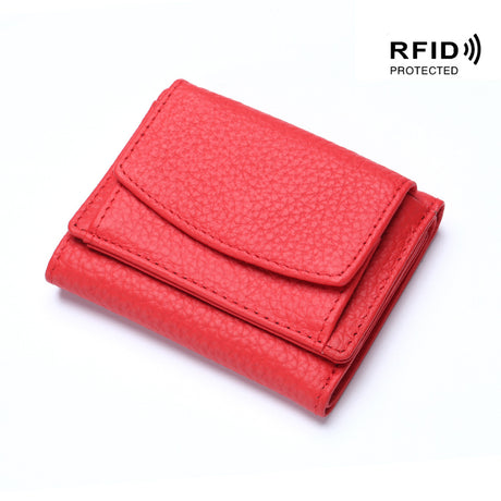 Small wallet women's genuine leather Japanese style fabric RFID coin bag wallet mini wallet short - V.I.P Digital Presence