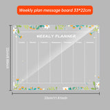 Acrylic message board magnetic refrigerator sticker household erasable calendar transparent note display board - V.I.P Digital Presence