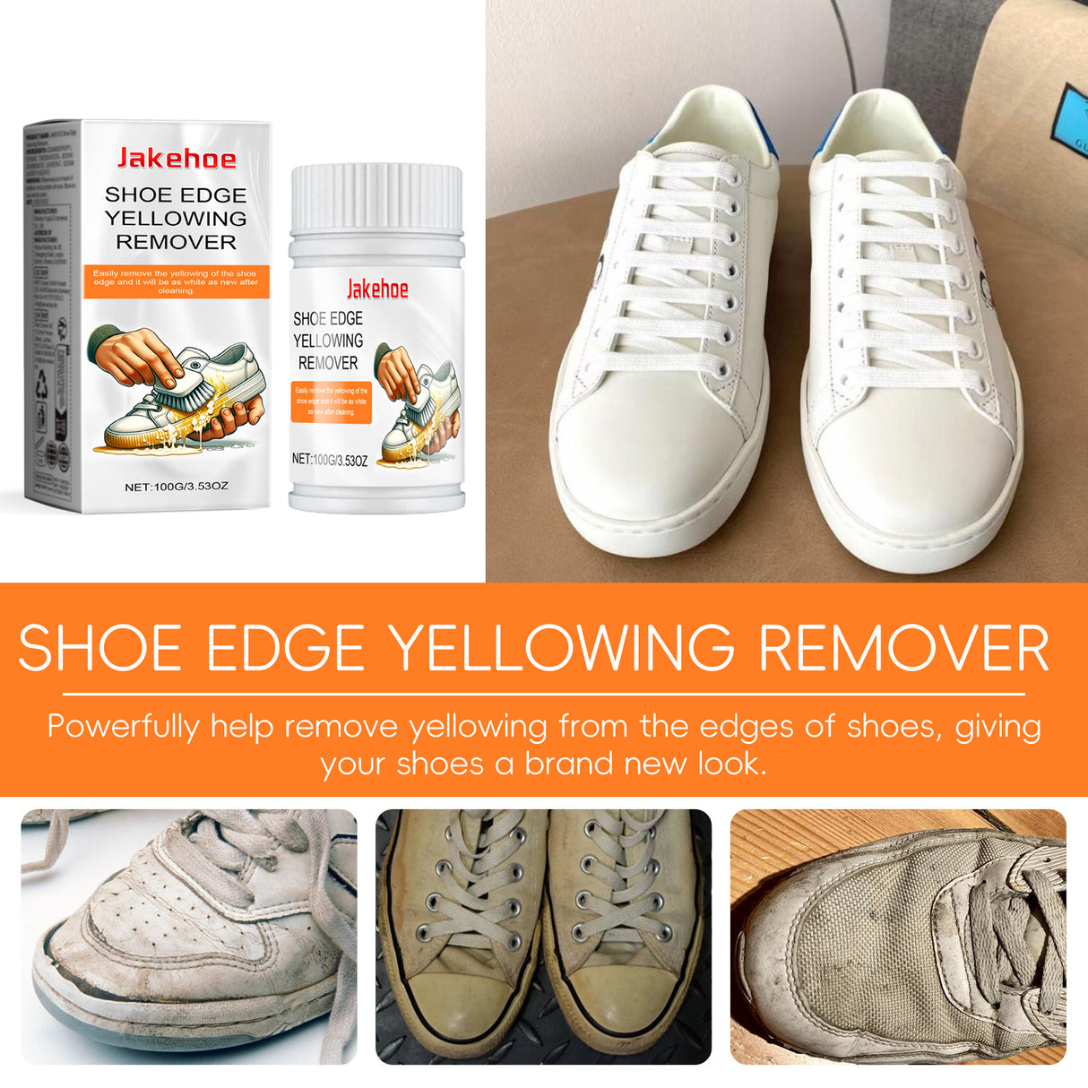Little White Shoe Cleaner, Small White Shoes Sneakers Clean Upper Dirt Yellow Edge Brightening White Cleaning Lotion - V.I.P Digital Presence