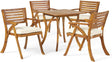 HERMOSA 5 PIECE WOOD DINING SET WITH CUSHIONS - V.I.P Digital Presence