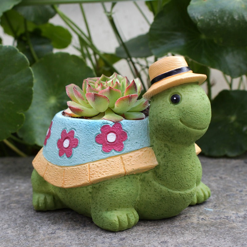 Turtle Flower Pot Decoration Outdoor Courtyard - V.I.P Digital Presence