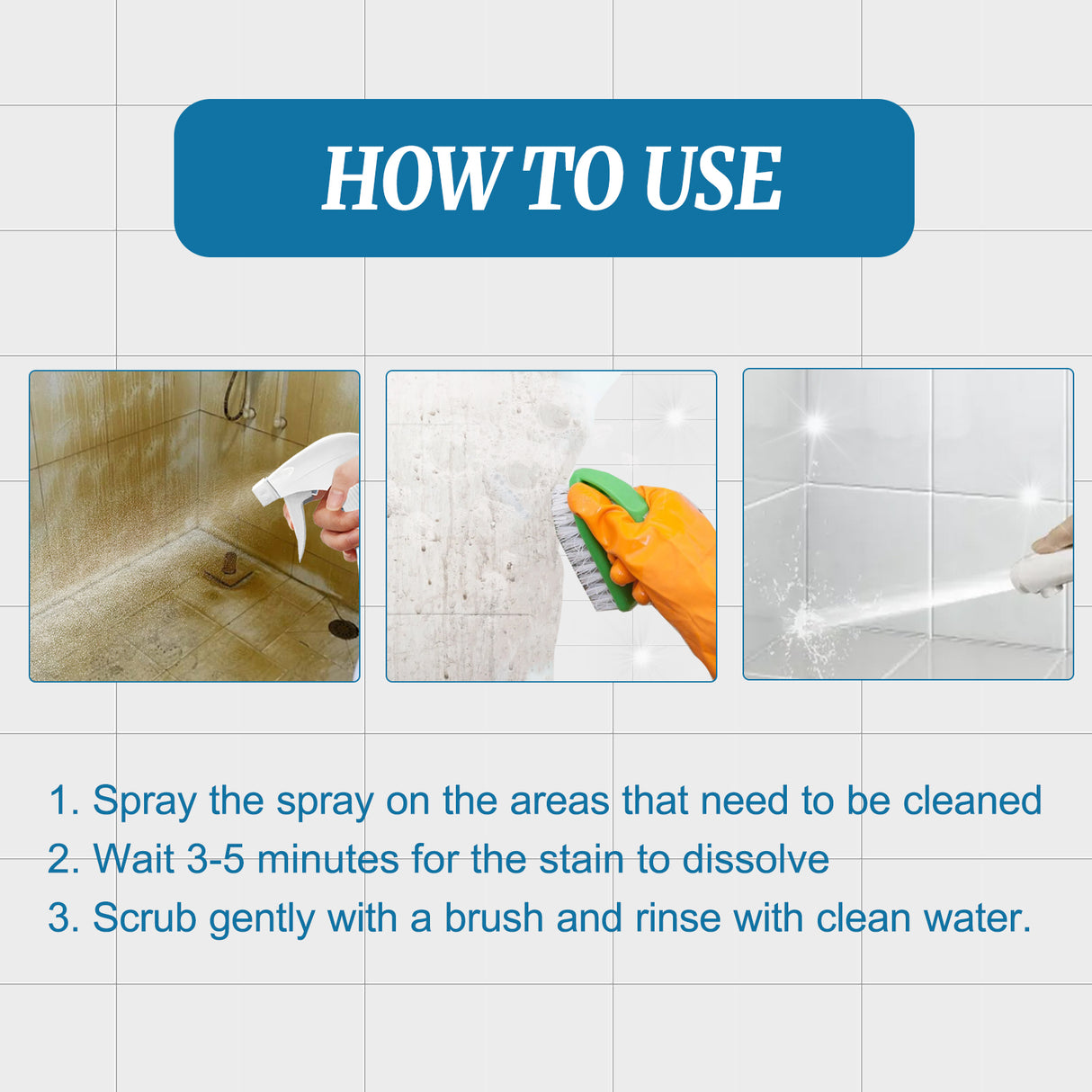 Tile Cleaner, Bathroom Tile Floor Marble Bright Strong Dirt Remover - V.I.P Digital Presence