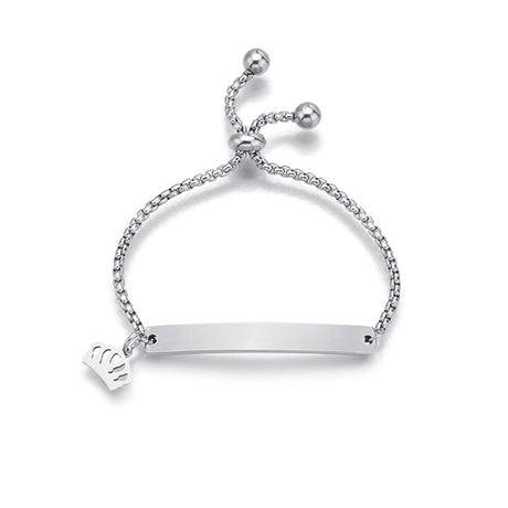 Stainless steel personalized engraved three color curved bracelet simple and personalized women's bracelet - V.I.P Digital Presence