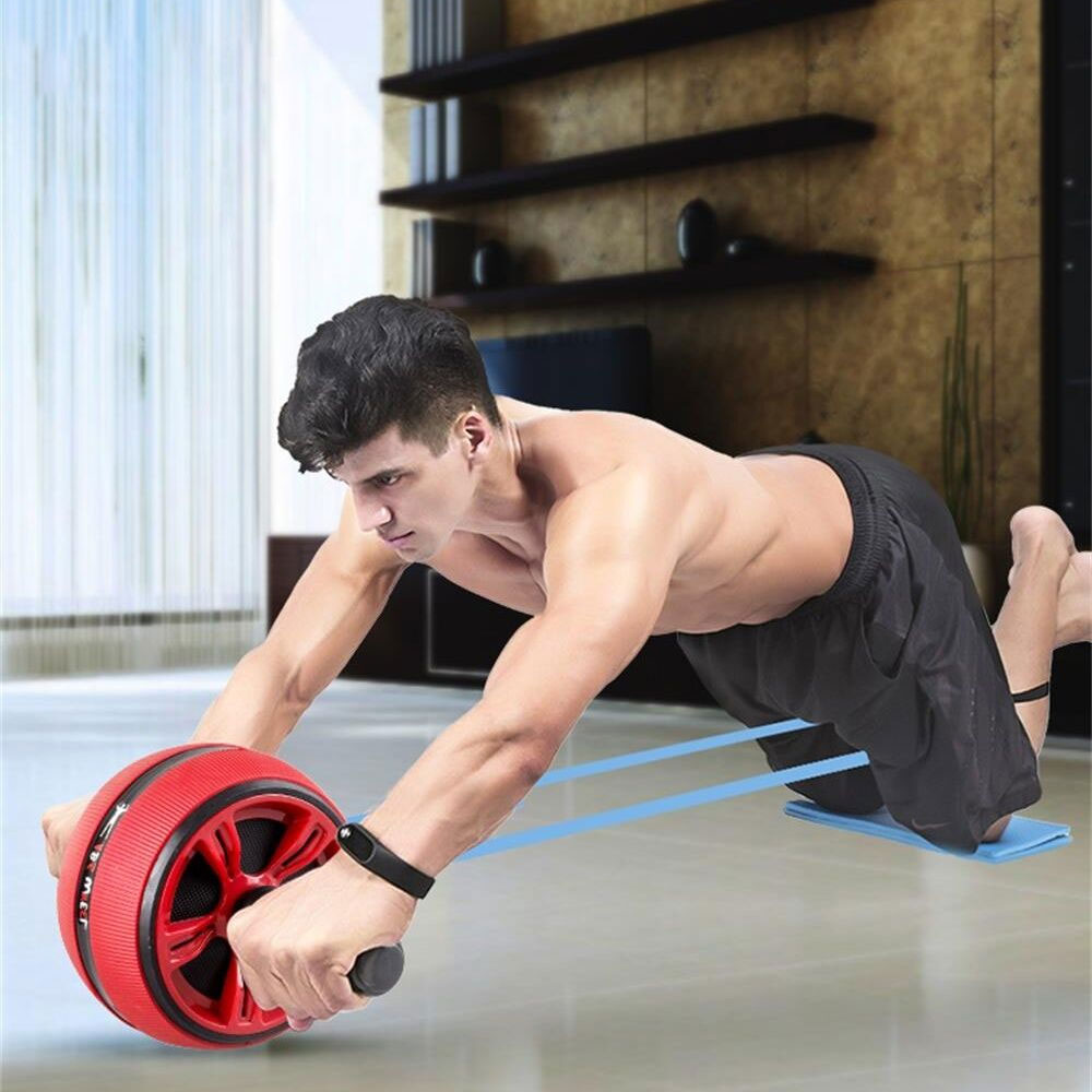Silent TPR Abdominal Wheel Roller Trainer Fitness Equipment Gym Home Exercise Body Building Ab roller Belly Core Trainer - V.I.P Digital Presence