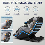 Full body deep tissue massage chair, foot massage, 8 fixed massage rollers, touch screen suitable for 5.1-5.75 feet high (black) - V.I.P Digital Presence