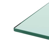 Rectangle Walnut Glass Coffee Table, Clear Coffee Table, Modern Side Center Tables for Living Room, Living Room Furniture - V.I.P Digital Presence