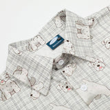 Digital Full Print Cartoon Dog Plaid Short Sleeve Shirt Loose Casual Turn-Down Collar Summer Shirt for Men - V.I.P Digital Presence