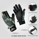 Guantes de pesca al aire libre Luya para hombre, de tres dedos, antideslizantes, de terciopelo, cálidos, a prueba de viento y frío.