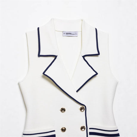 Summer New  Style Women's Fashion Temperament Sleeveless Trim Knit Tank Top - V.I.P Digital Presence