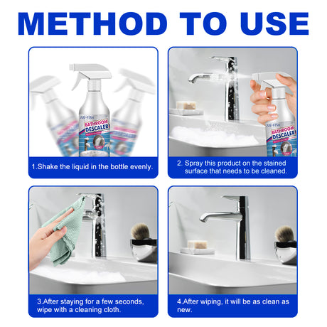 Bathroom Cleaner, Shower Room Glass Scale Cleaner Stainless Steel Wash Basin Bathtub Decontamination - V.I.P Digital Presence