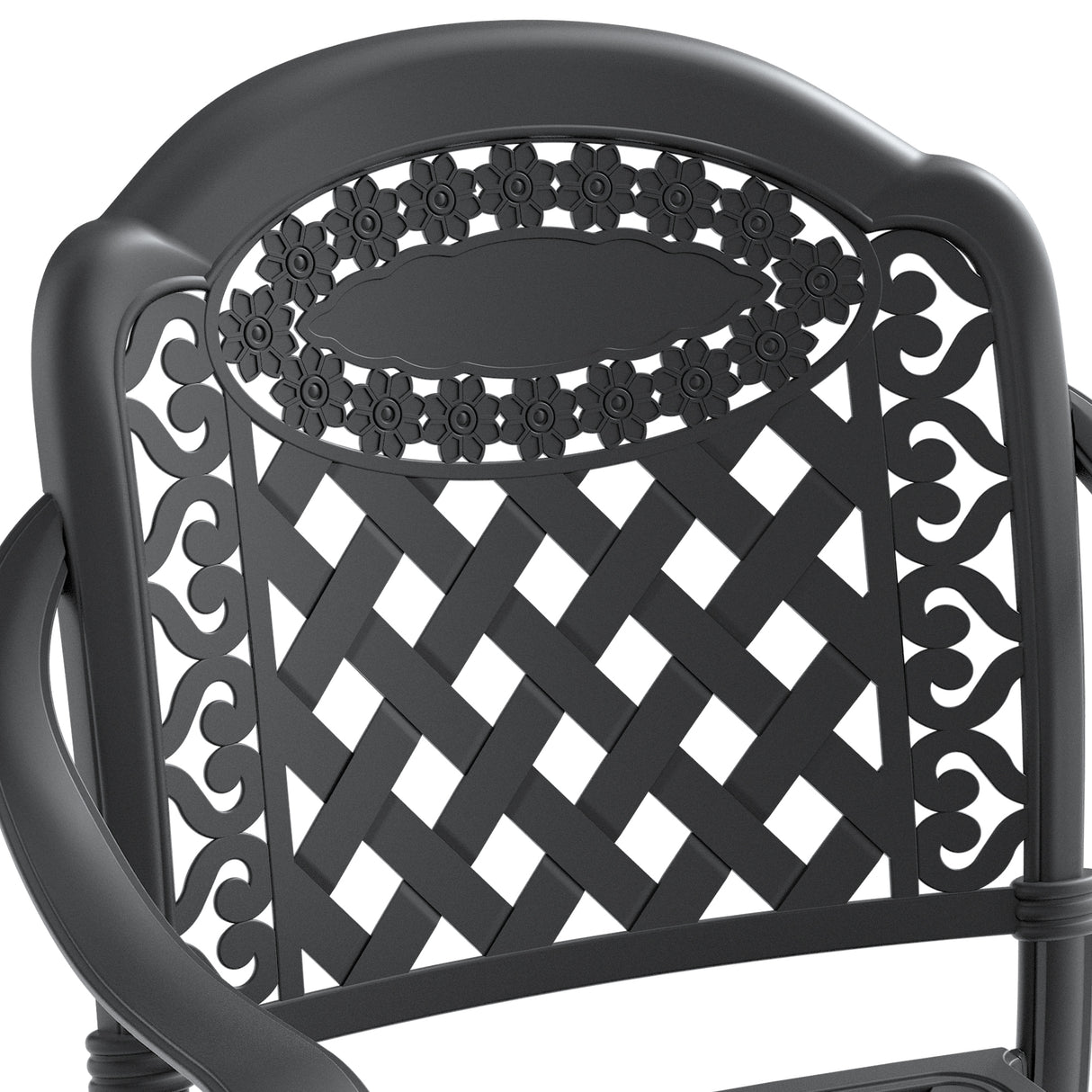 (Cushions In Random Colors)5-Piece Set Of Cast Aluminum Patio Furniture With Cushions - V.I.P Digital Presence
