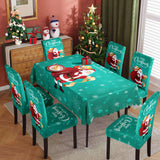 Christmas tablecloth, holiday decoration, elastic chair cover, household dining table, waterproof and dustproof tablecloth, fabric decorative tablecloth - V.I.P Digital Presence