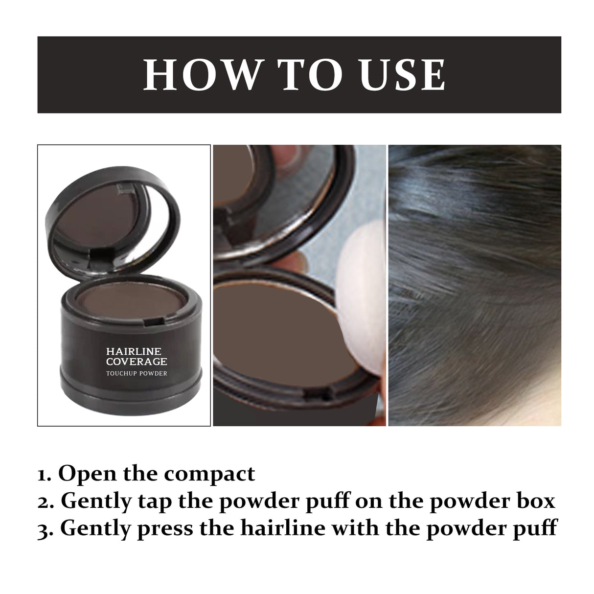 Hairline Cover Touch Powder Compact Hairline Easy To Apply Concealer Powder For Your Hairline - V.I.P Digital Presence