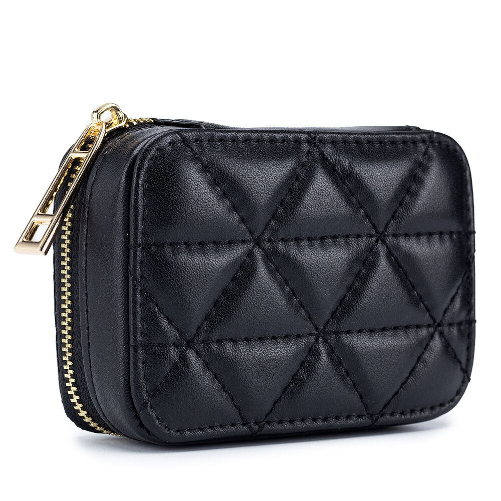 Portable Lipstick Case with Mirror Brand Design Genuine Leather Cosmetic Bag Pouch Ladies Cosmetics Organizer Pouch Box Wallet - V.I.P Digital Presence