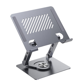 Dual arm support tablet stand with infinite adjustment, rotation, folding, heat dissipation, gaming phone stand - V.I.P Digital Presence