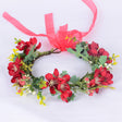 Flower Wreath Simulation Flower Leaves Hair Strap Photography Retro Hanfu Bridal Girl Flower Wreath Headwear - V.I.P Digital Presence