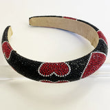 Sponge hair bands are simple and versatile with diamond inlay and heart-shaped hair accessories - V.I.P Digital Presence