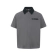 Men's contrasting collar casual short sleeved shirt - V.I.P Digital Presence