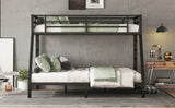 Metal Twin XL over Queen Bunk Bed for Teens and Adults,Space-Saving/Noise Reduced/No Box Spring Needed - V.I.P Digital Presence