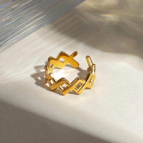 Stainless Steel Cutout Open Ring - V.I.P Digital Presence
