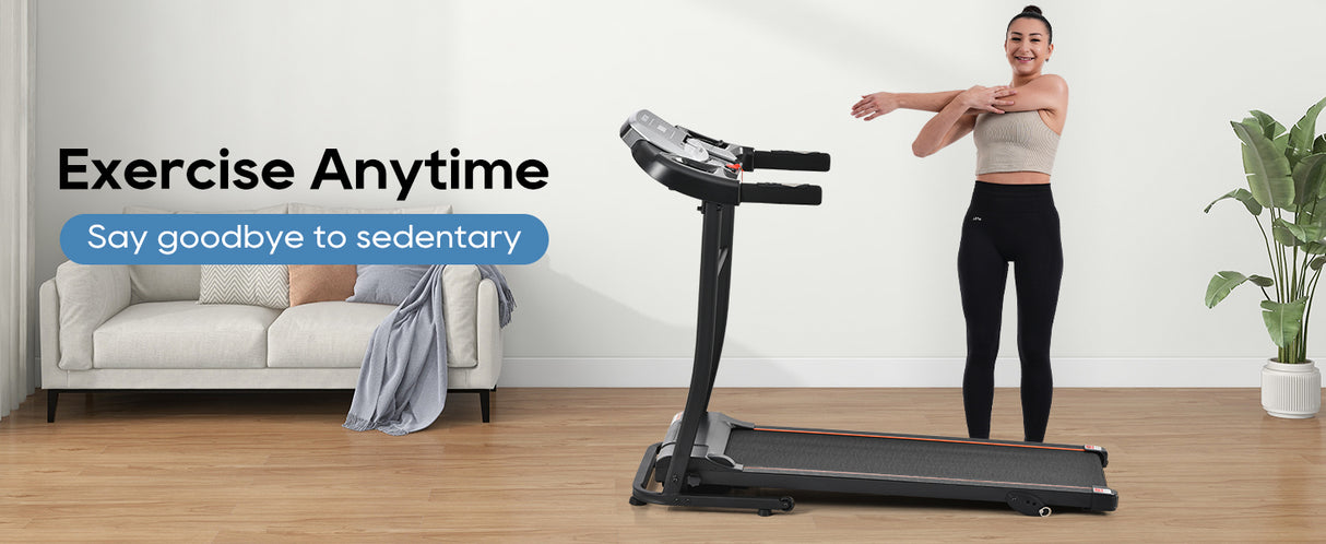 Home folding treadmill with pulse sensor, 2.5-horsepower silent brushless motor, 3-level tilt, 12 preset programs - V.I.P Digital Presence