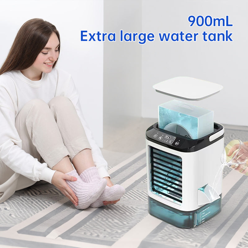 3-speed Portable Mini Air Cooler (900ML Tank) - Fan & Humidifier. For bedroom/office. - V.I.P Digital Presence