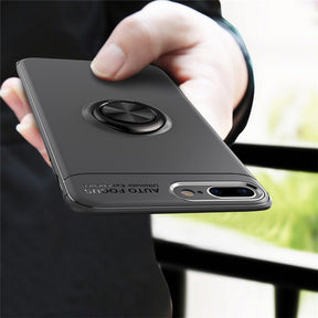 Phone Case Ultra Slim Silicon Armor Anti-knock Car Magnetic Metal Ring Bracket Cell Phone Shell Case for IPhone X 6/6S 7/8 Plus - V.I.P Digital Presence