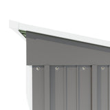 5 * 3FT outdoor storage shed, tool shed with sloping roof and lockable door, backyard garden metal shed, courtyard lawn, gray - V.I.P Digital Presence