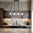 Pendant Lighting 4 Light Industrial Vintage Open Frame Rectangle Chandeliers Modern Black Linear Cage Ceiling Light Fixture - V.I.P Digital Presence