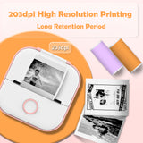 Phomemo Portable Mini Thermal Printer T02 Mini Pocket Label Printer DIY Self-adhesive Sticker Label Machine Various Label Paper - V.I.P Digital Presence
