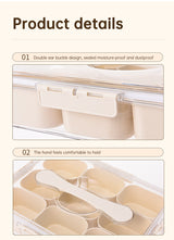 Design Sealed Snackle Storage Box With 9pcs Divider Plastic Divided Veggie Tray With Lid And Handle - V.I.P Digital Presence