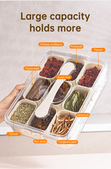 Design Sealed Snackle Storage Box With 9pcs Divider Plastic Divided Veggie Tray With Lid And Handle - V.I.P Digital Presence