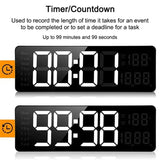 Wall Clock Digital Large LED Wall Mounted Remote Remote Control Date Week Temperature Clock Dual Alarms Gym Big Wall Clock - V.I.P Digital Presence