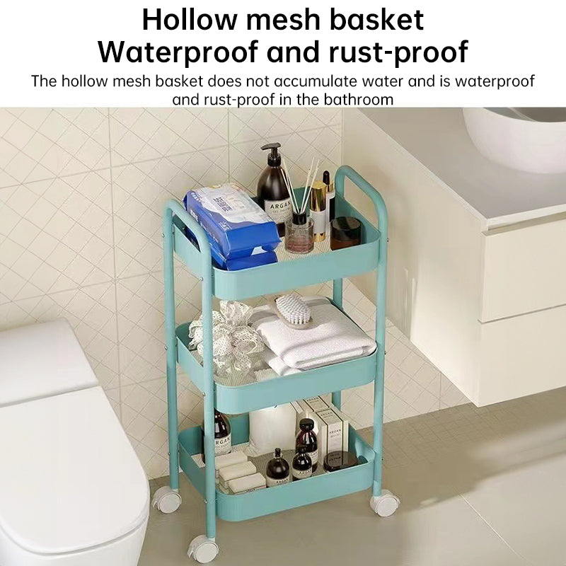 3 - tier rolling metal utility cart with wheels. Multifunctional, for kitchen, etc. Model: FRUTA - 001 1690 2090 - V.I.P Digital Presence