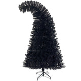 6FT artificial fir curved top Halloween tree, with 1080 lush branch tips and 300 LED lights in a Christmas and Halloween style - V.I.P Digital Presence