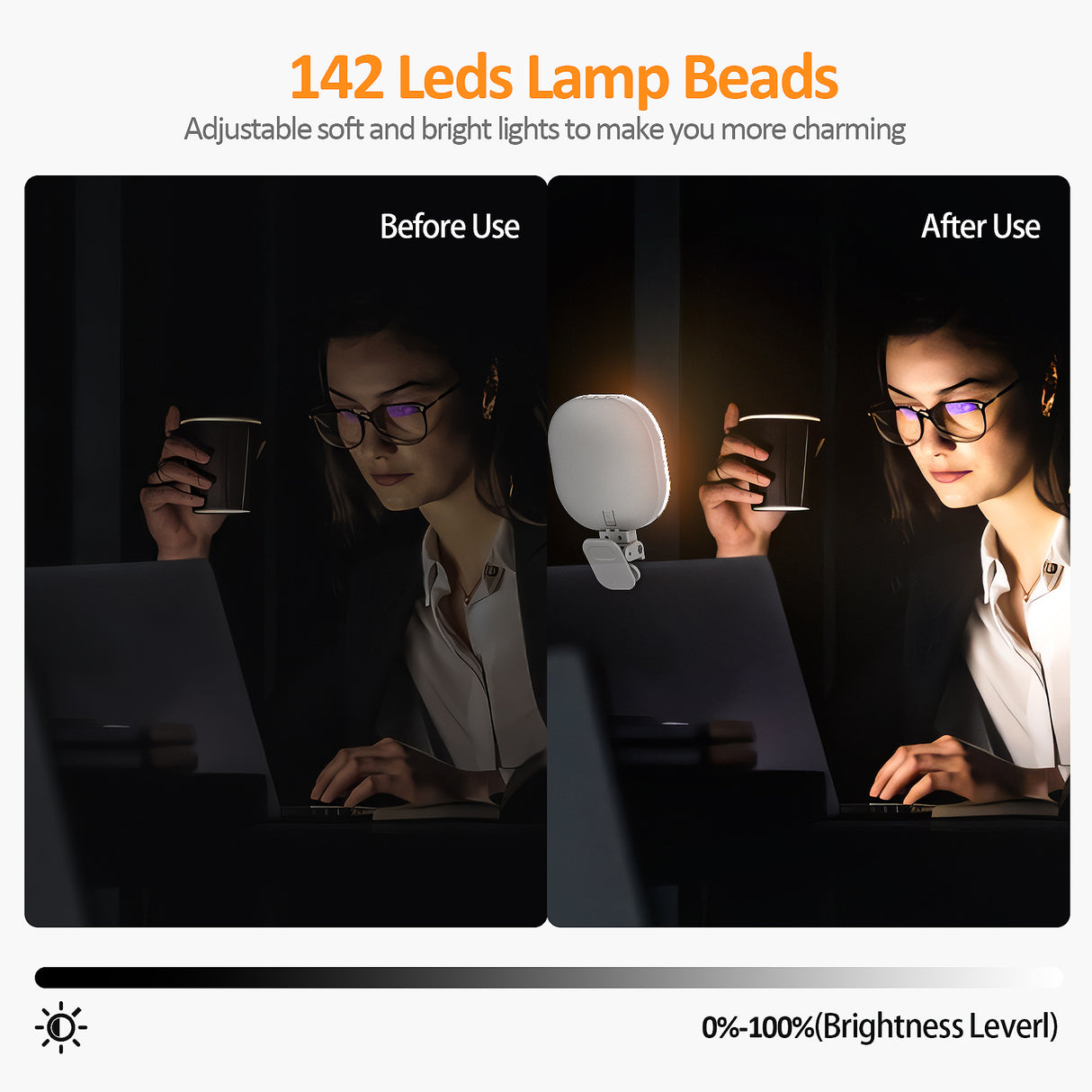 Mobile phone fill light, live broadcast ring light, computer laptop photography light, LED video conference fill light - V.I.P Digital Presence