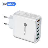 Cargador de teléfono móvil de carga rápida estándar PD55W QC3.0 + PD25W 3PD + 3USB cabezal de carga de viaje
