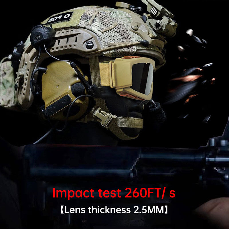 Gafas tácticas antiarena, gafas de tiro, equipo para exteriores, aficionados militares, gafas de campo antiimpacto