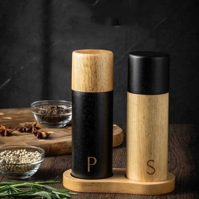 Oak Pepper Grinder Salt and Pepper Grinder Wooden Salt Mill Pepper Grinder with Adjustable Ceramic Rotor - V.I.P Digital Presence