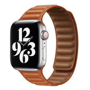 Suitable For iwatch8 Watchband S7 SE 6/5/43 Magnetic Suction New Leather Loopback Chain Apple Watch Wristband - V.I.P Digital Presence