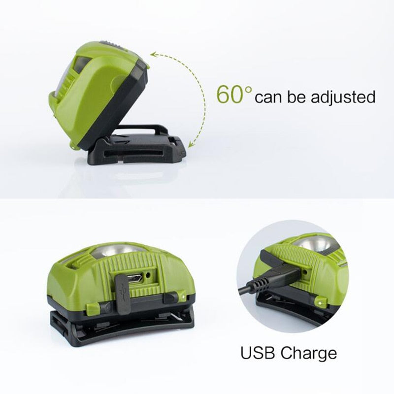 CREE 5W LED Body Motion Sensor Headlamp Mini Headlight Rechargeable Outdoor Camping Flashlight Head Torch Lamp With USB Charging - V.I.P Digital Presence