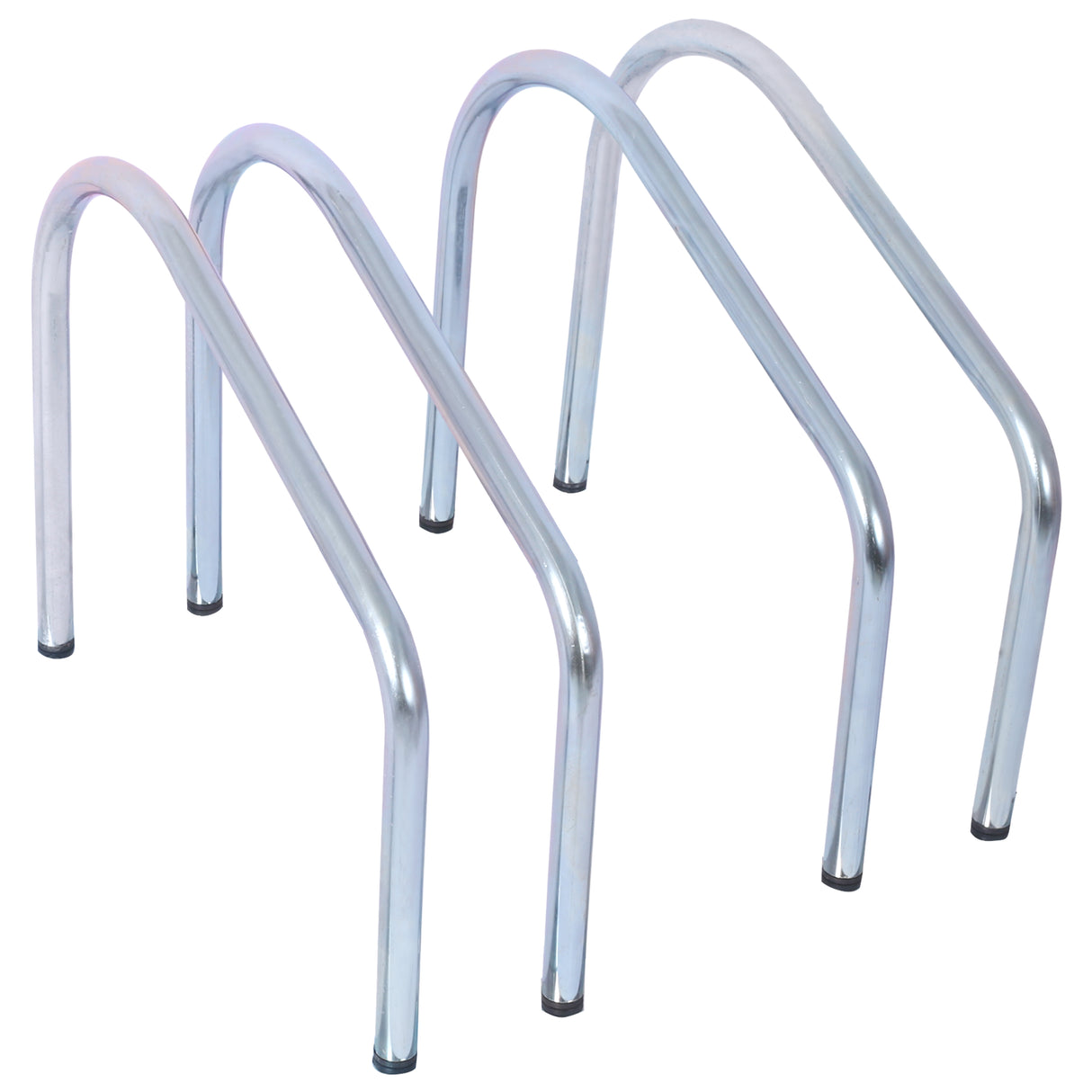 2 bicycle ground bike parking racks 22-28 inch wheel supports, maximum tire width 2.15 inches, galvanized - V.I.P Digital Presence
