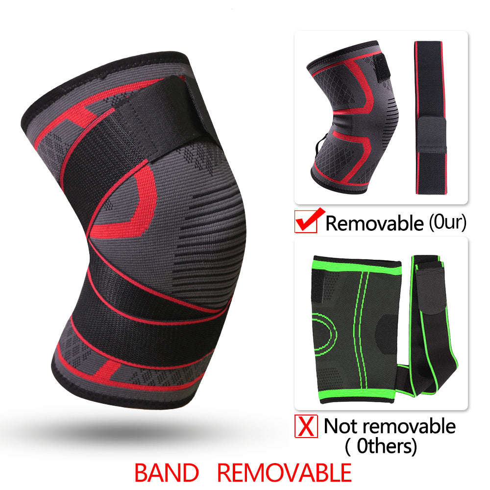 1PC New Band Removable Pressurized Knee Pads Braces Knee Support Crossfit Fitness Running Sports Knee Protector Knee Sleeve - V.I.P Digital Presence