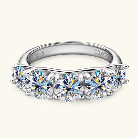 3.6 Carat Moissanite 925 Sterling Silver Ring - V.I.P Digital Presence