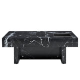 A modern and practical coffee table made of MDF material with black patterns - V.I.P Digital Presence
