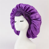 Elastic ribbon bow color Ding round hat solid color night cap wide-brimmed beauty hairdressing head scarf hat - V.I.P Digital Presence