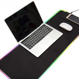 1Pc Fashion Large Gaming Office Work Mouse Pad Light Modes Touch Control Extended Soft Computer Keyboard Mat NonSlip Rubber Base