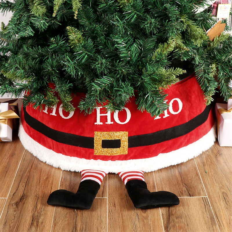 New Christmas Tree Skirt Christmas Party Decoration Santa Claus Feet Christmas Tree Base Apron - V.I.P Digital Presence