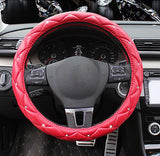 Leather Steering Wheel Covers Crystal Studded Rhinestone Car Steering-Wheel Cover Cases Pink Car Interior Accessories For Girls - V.I.P Digital Presence